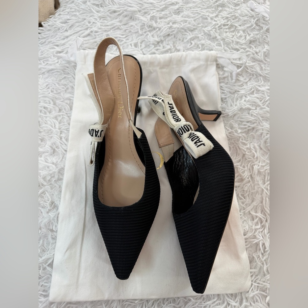 Dior Slingback Black Technical Fabric